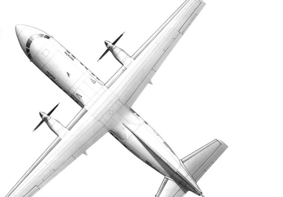 Антонов Ан-140 чертежи (рисунки) самолета